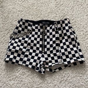 Dolls kill checkerboard shorts
